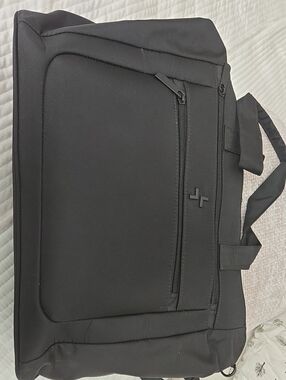 Black Women's Laptop Bag with Front Zip Pocket